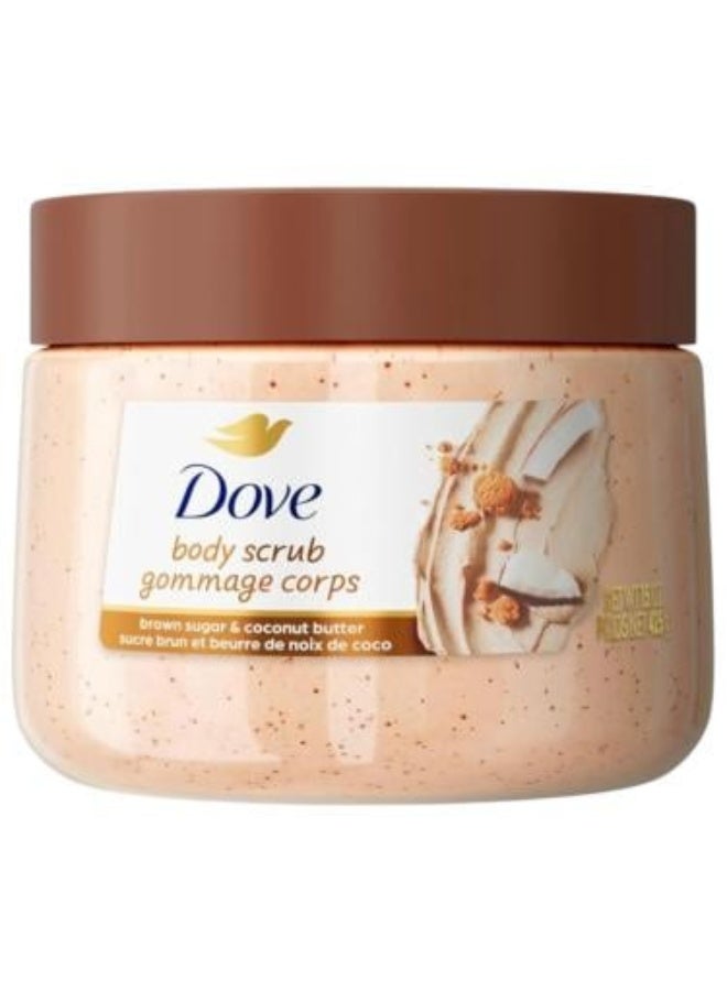 مقشر الجسم بالسكر البني وجوز الهند عبوة إضافية 425 جرام